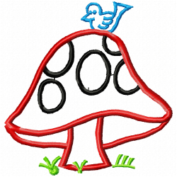 Mushroom Embroidery Design 4 Mushroom Embroidery Design 4